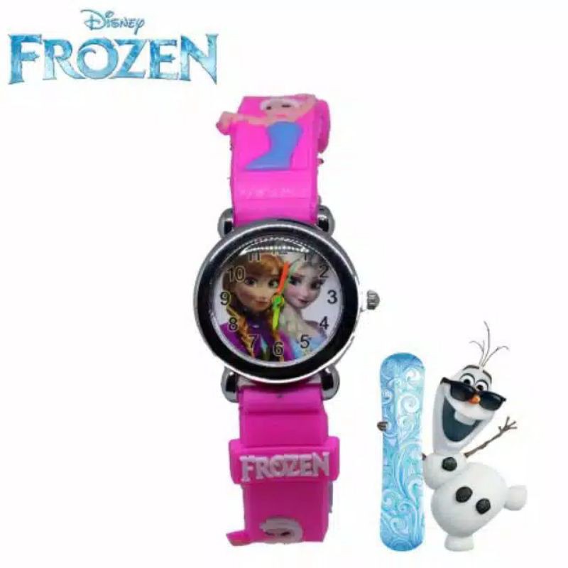 (Cod√)Jam Tangan Anak-Anak Timbul Frozen Rubber