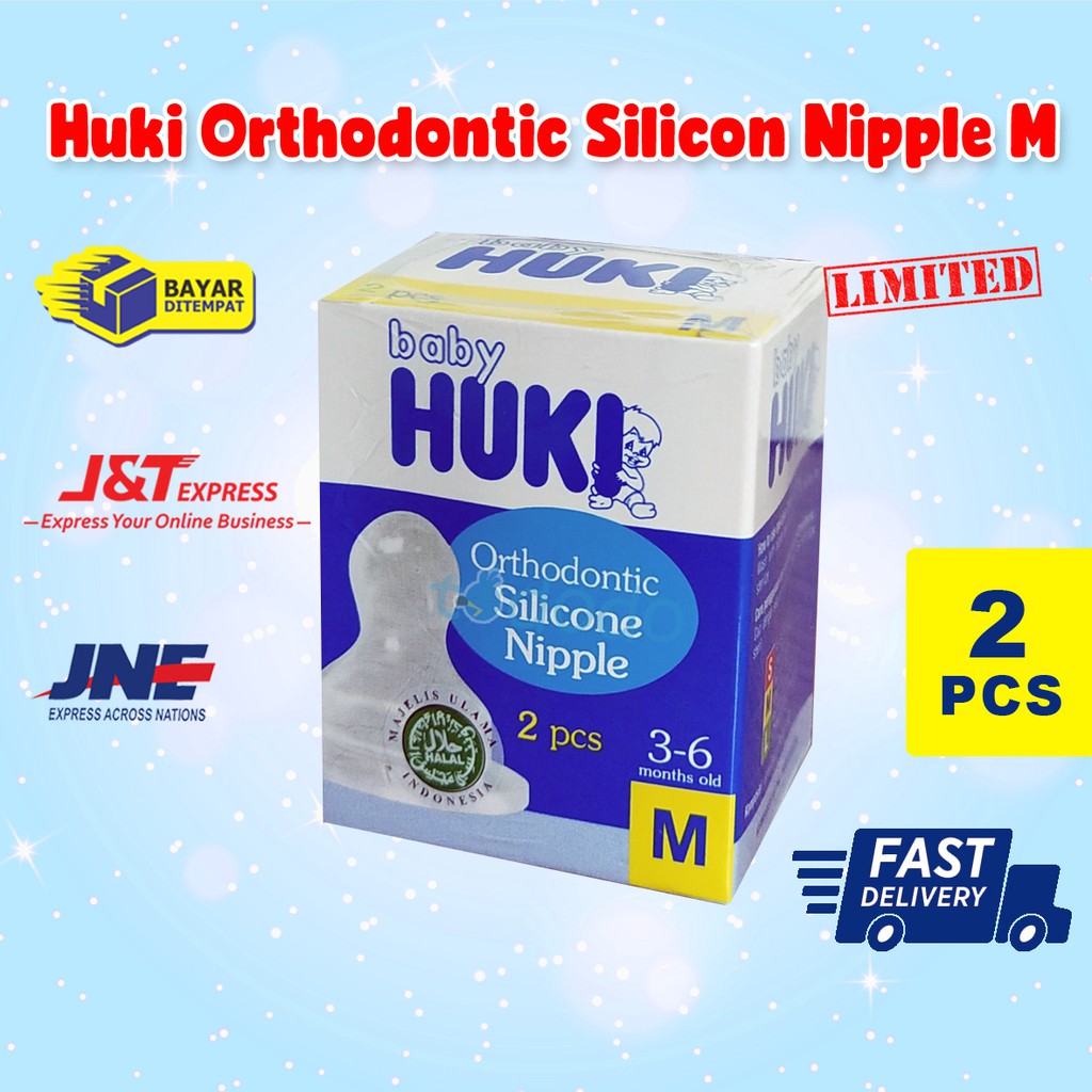 Huki Orthodontic Silicon Nipple 2PCS M / Nipple Dot