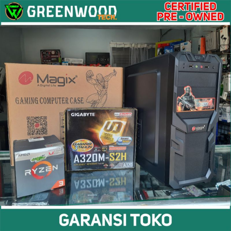 Ryzen 3 2200g dan Mobo a320m radeon vega 8 siap pakai