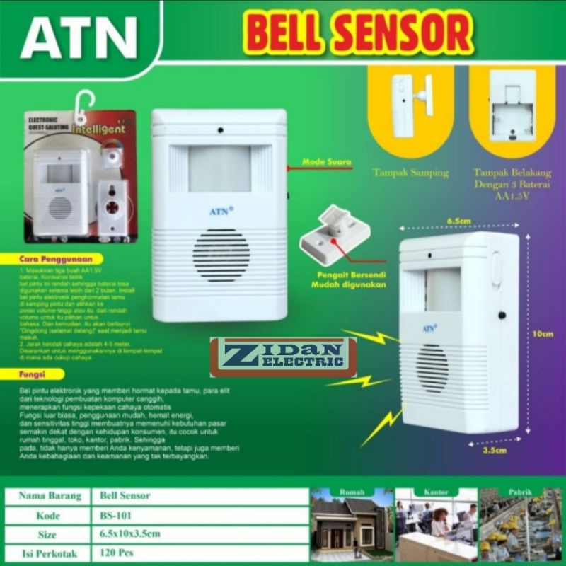 Bel Pintu Sensor Gerak / Door Bell Sensor Gerak / Bel Pintu Rumah Sensor Gerak ATN