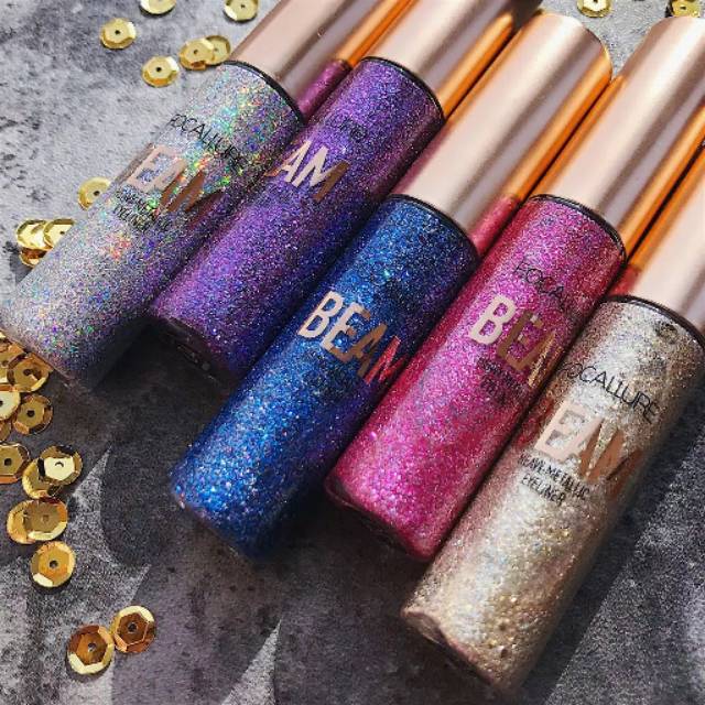 Focallure Eyeliner Glitter Cair Anti Air  5 Warna shimmer Eyeliner