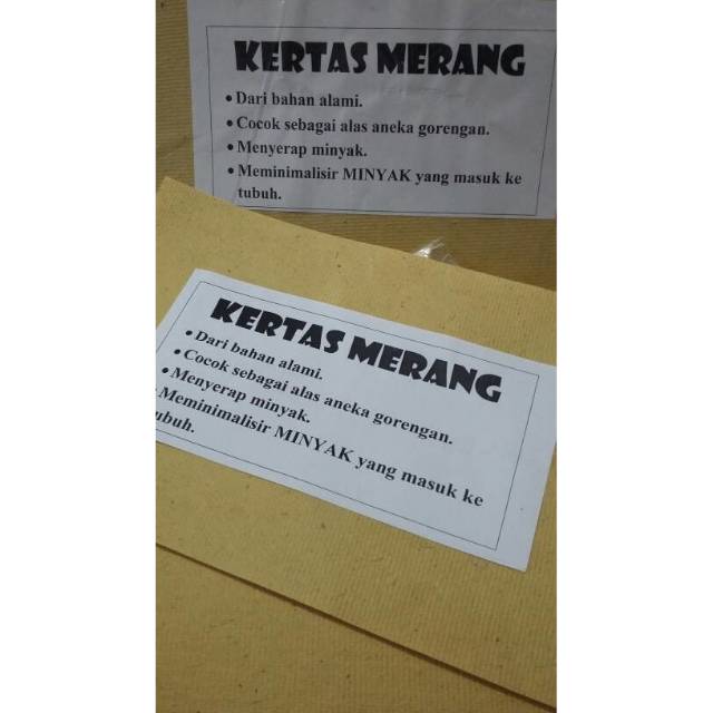 

Kertas Merang kecil uk. 20 x 30 cm (5 pak)