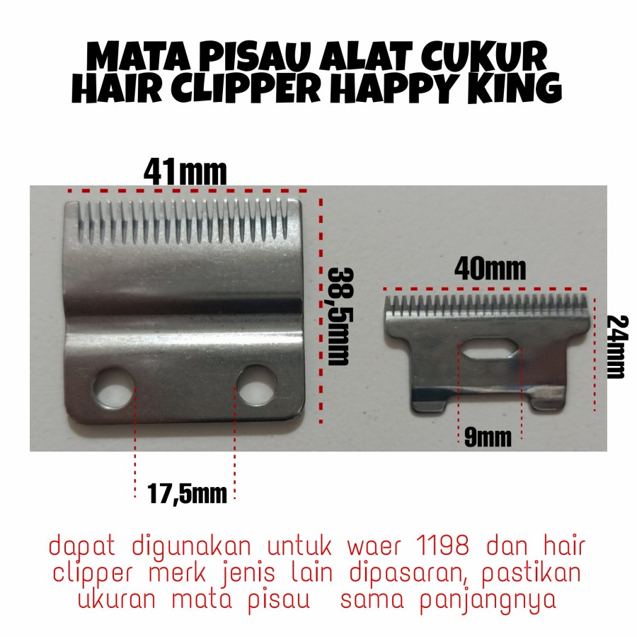 MATA PISAU HAIR CLIPPER ALAT CUKUR HAPPY KING