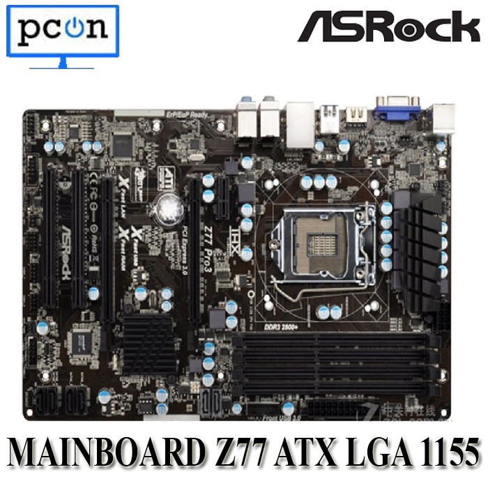 Mainboard Mobo Motherboard Z77 ATX Soket LGA 1155 ddr3