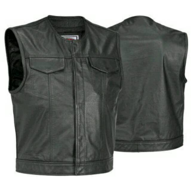 Rompi kulit, rompi kulit sintetis, rompi pria kulit, rompi motor