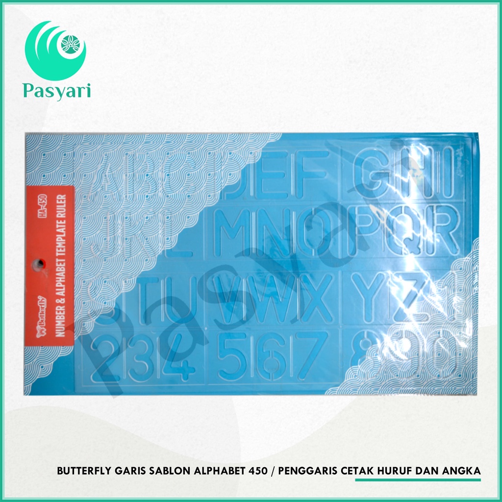 

Butterfly Garis Sablon Alphabet 450 / Penggaris Cetak Huruf dan angka