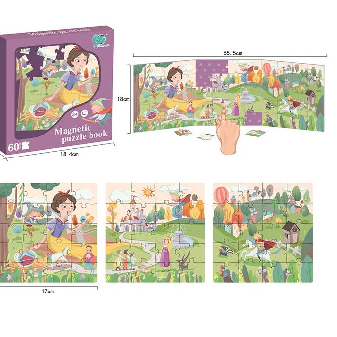 Pusat Hemat MALOTOYS - Magnetic Book Puzzle Trifold Magnet Sticker Book Jigsaw Magnetik Tempel Mainan Anak Puzel Puzzel Malo Toys