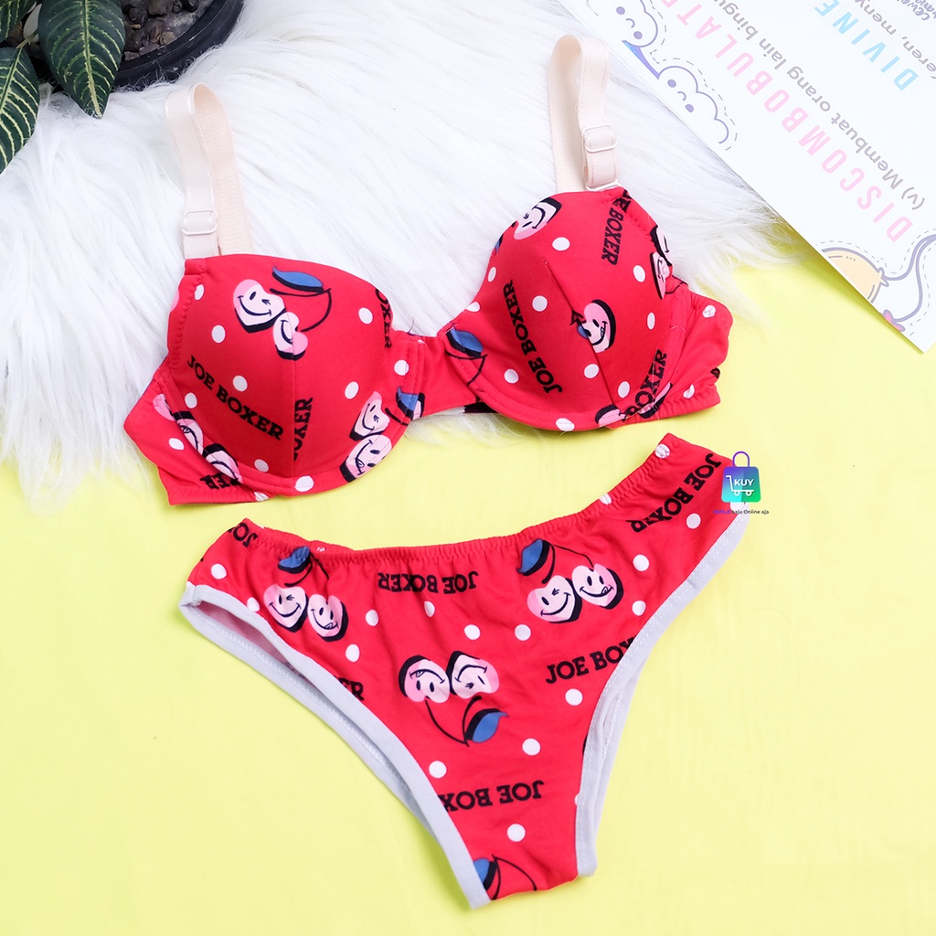 SET PAKAIAN DALAM WANITA/BIKINI LA SENZAR MOTIF PRINTED