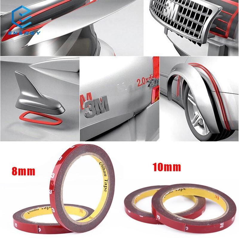 [Bayar Di Tempat]EGY Isolasi Double Tape 8MMx3M Super Kuat Warna Merah untuk Mobil/Truk Diskon