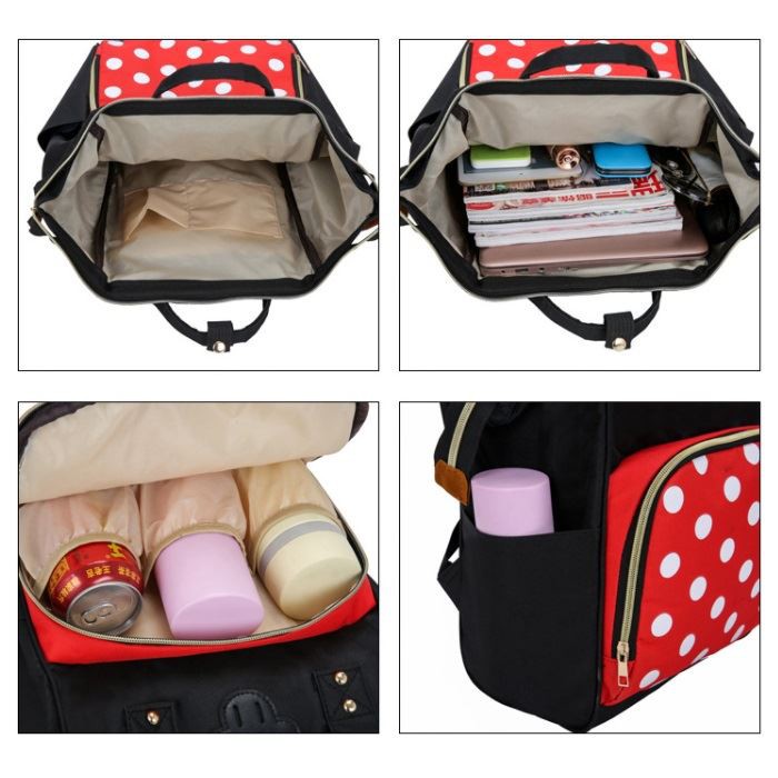 BJ212889 - MICKEY/MINNIE - TAS RANSEL LUCU POLKADOT DIAPER BAG TAS POPOK KADO LAHIRAN HAMPERS WANITA FASHION IMPORT MODIS ELEGAN TERMURAH TERLARIS TERBARU BAGSTORE JAKARTA TAS BATAM JT12889