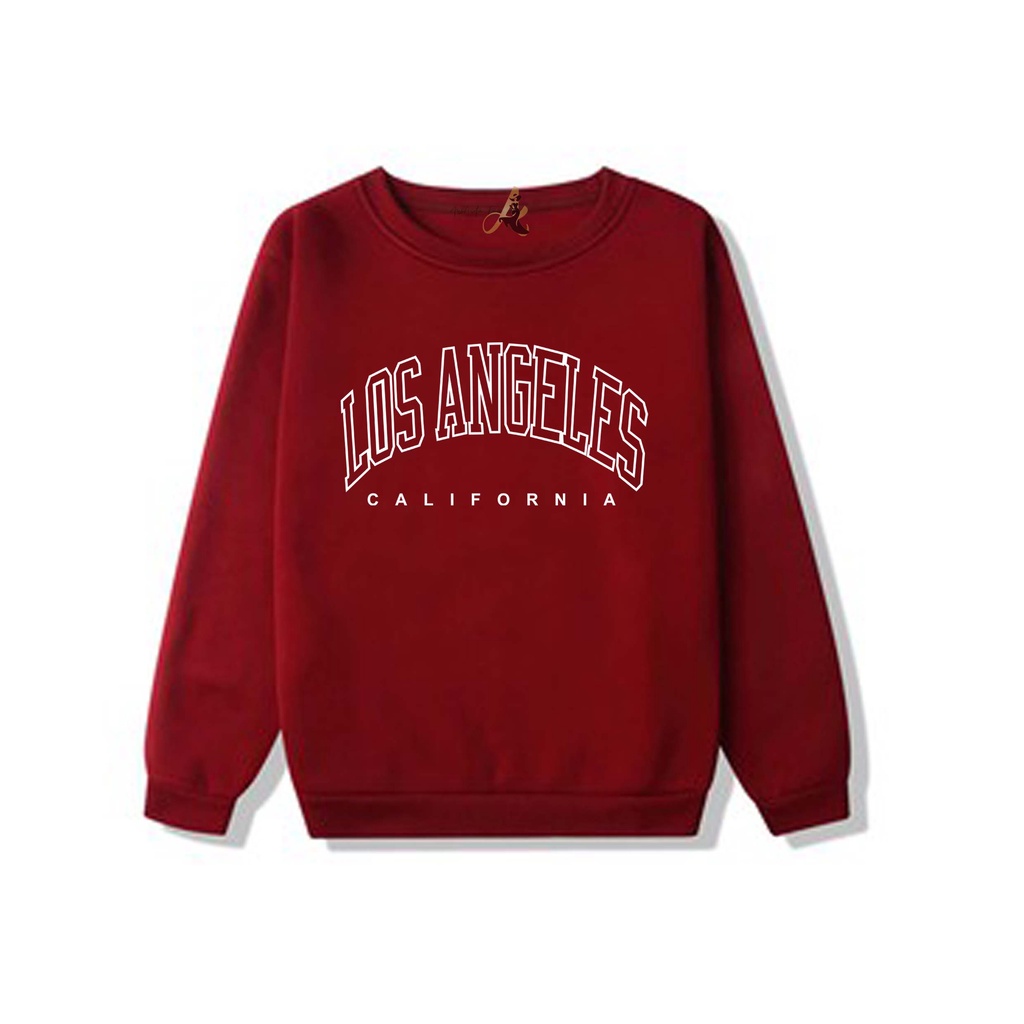 SWEATER OVERSIZE CREWNECK LOS ANGELES STREETWEAR  SWEATSHIRT PRIA DAN WANITA