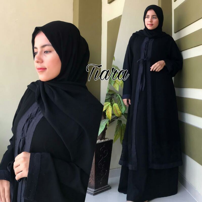 Abaya Tiara Rompi Hitam
