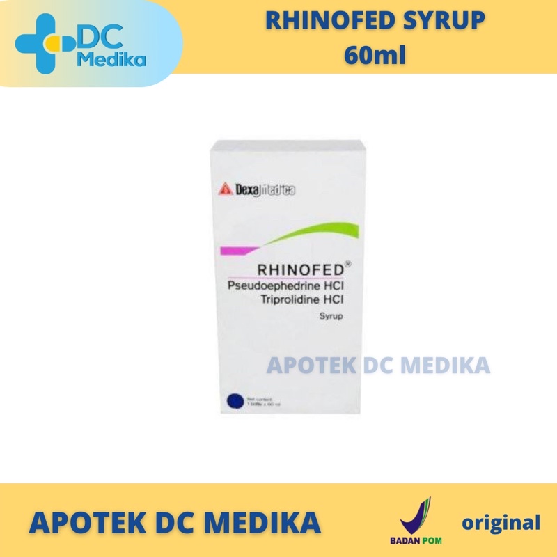 Rhinofed sirup 60ml / Obat flu / Obat sinus / Obat flu anak dan dewasa