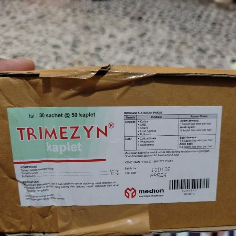 obat ayam burung trimezyn tablet