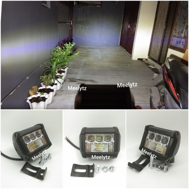 NEW Lampu tembak sorot LED CWL 8 mata putih cahaya 5x3 Fokus+menyebar waterproof