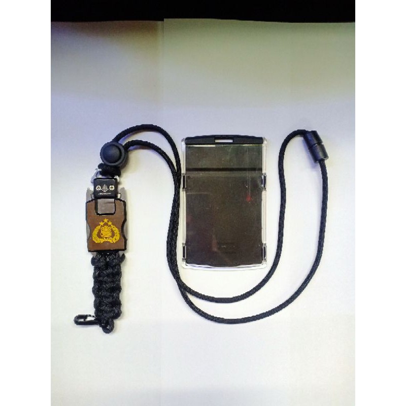 

lanyard id card plus holder tempat idcard logo tribrata polri