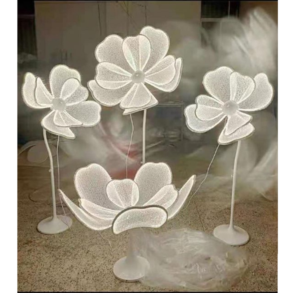 Lampu Standing Dekorasi Pesta Lace LED Flower
