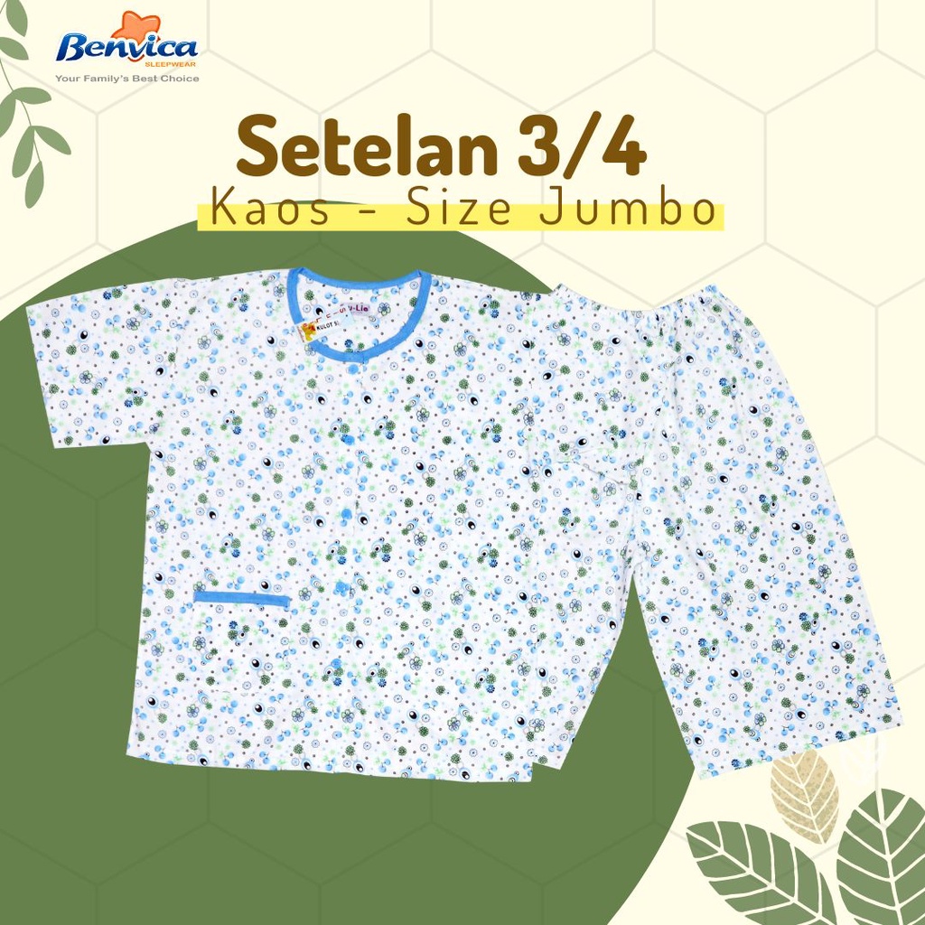 BAJU TIDUR SETELAN 3/4 JUMBO SIULIE - B