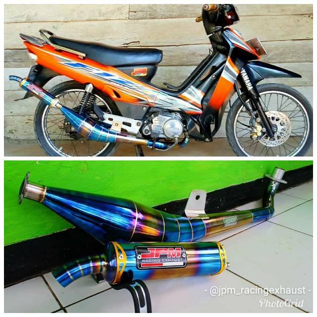 Knalpot FIZR full bluemoon Gratis Kaos JPM RACING