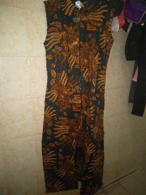 Maxi Cardi Batik Outer Wear Long Vest Sogan Series #2 Longvest Ethnic Rompi Panjang Nirmala