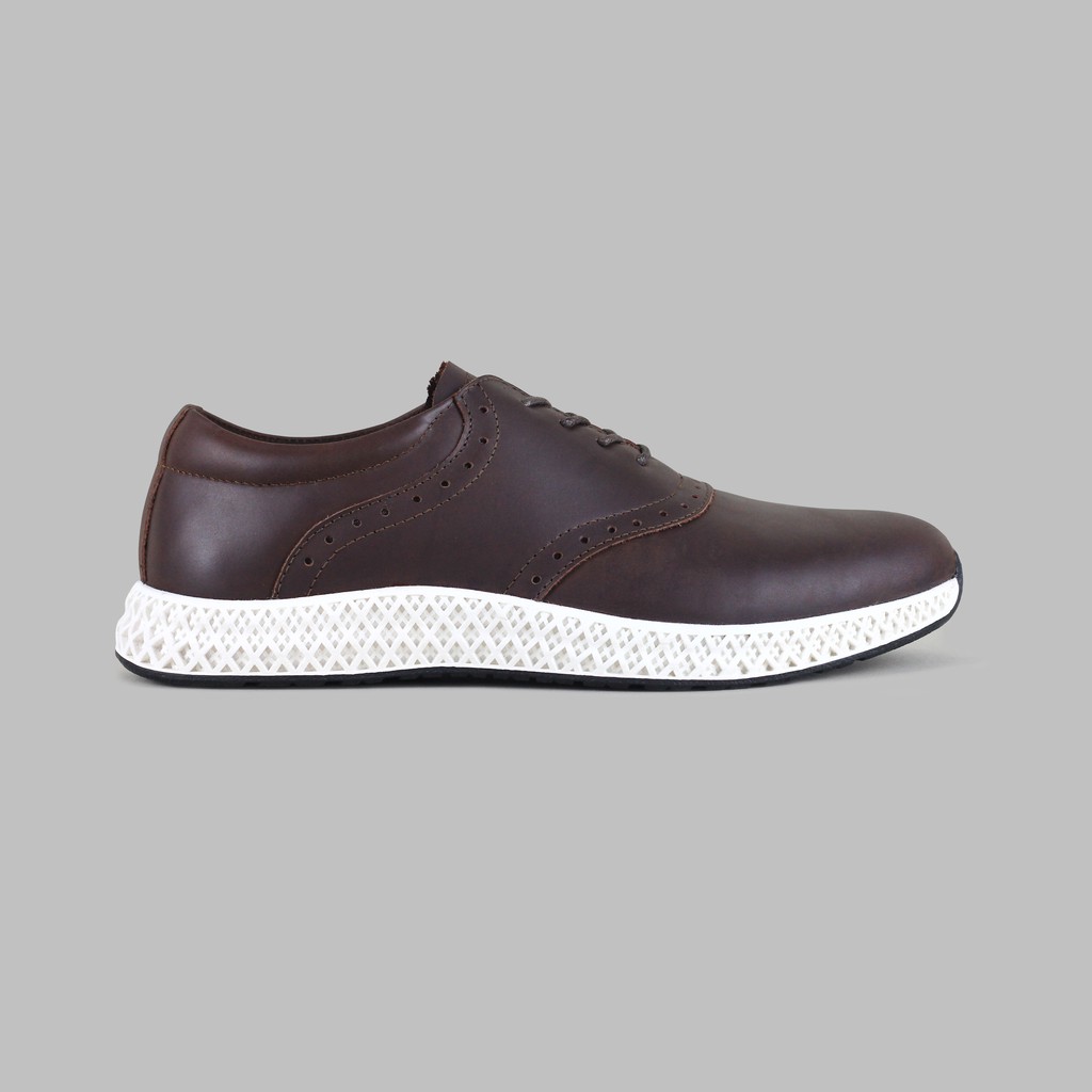 ARTAP Footwear - Sepatu Sneakers Pria Kulit Asli - Kluet CH Brown White Sole