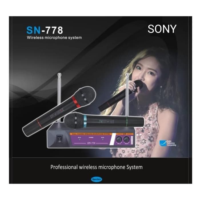 Microphone Wireless SONY SN-778 Mic Double Wireless