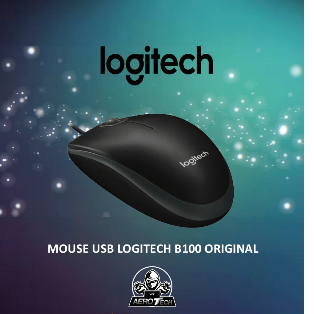 MOUSE USB LOGITECH B100 MOUSE LOGITECH ORIGINAL RESMI 100% BUKAN KW