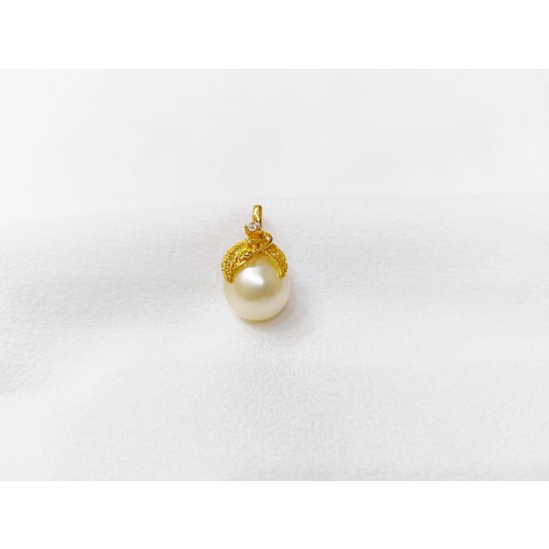 Liontin Emas Mutiara Air Laut Asli