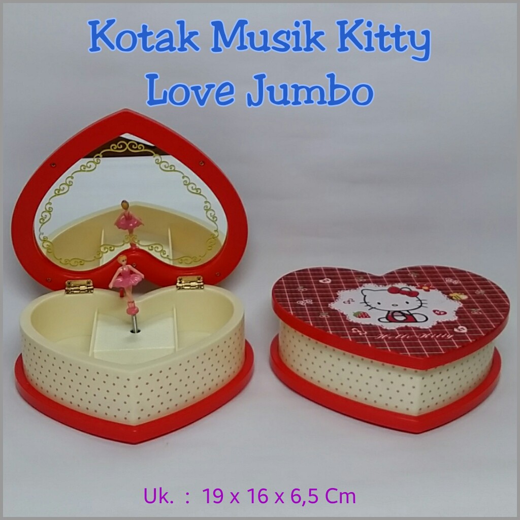 04720 music box hellokitty kotak musik hellokitty love