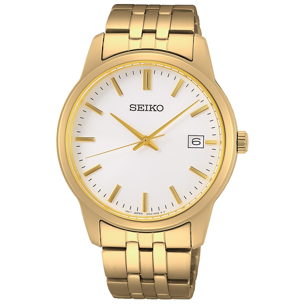 Seiko Classic SUR404P1 Quartz Gold IP - Jam Tangan Pria SUR404