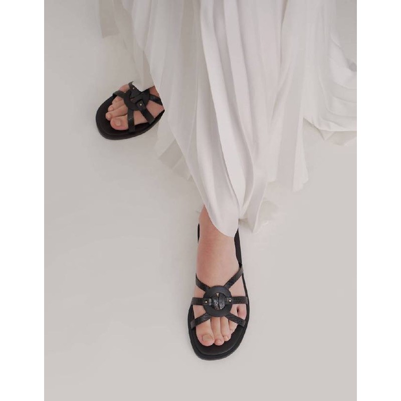 [7.7 Boombastis Sale⚡] - CLEARANCE SALE! SANDALS WANITA CKS429 CK FLAT SANDALS PREMIUM IMPORT