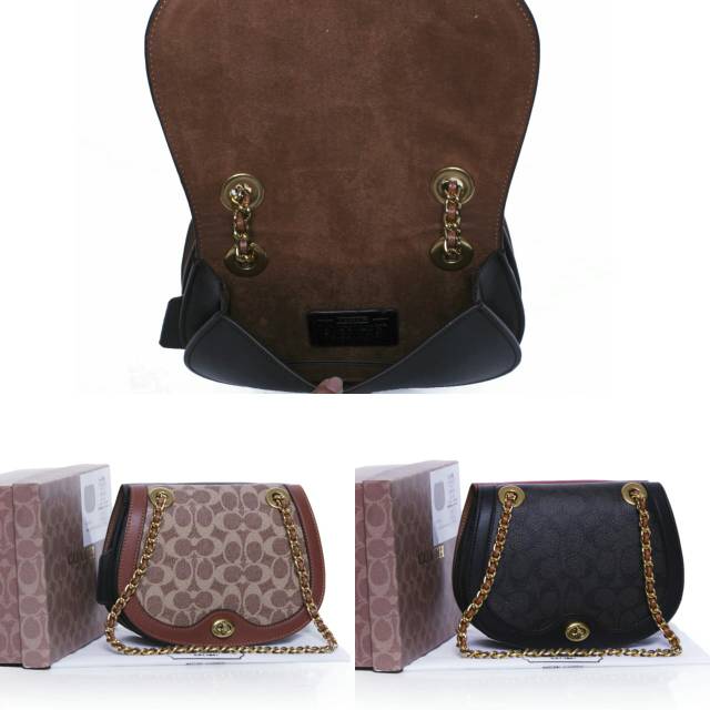Coach Signature Flap Bag with Box 18654