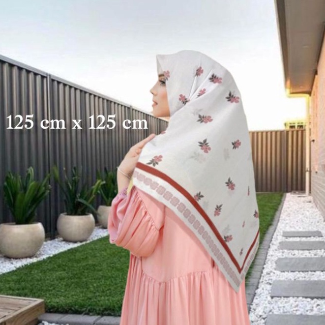 PROMO DISKON RAMADHAN SALE Jilbab Syari Motif / Jilbab Segi empat Syari / Hijab Syari / Kerudung Sya