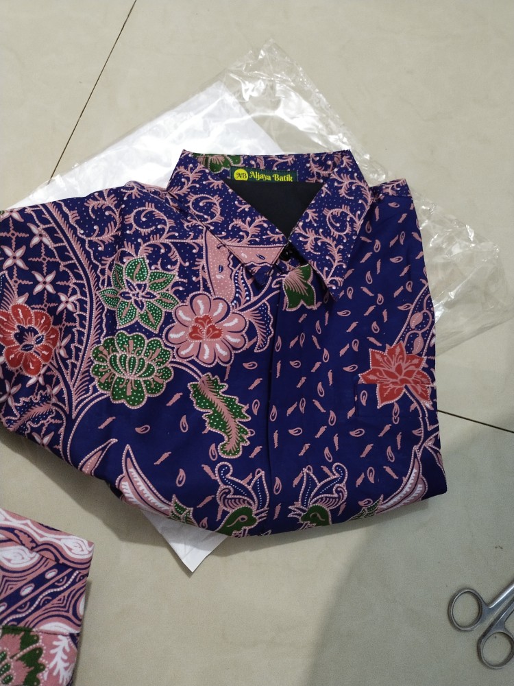 Peksi Kembar Kemeja Batik Pria Lengan Panjang Bahan Katun Halus Full Furing By Aljaya Batik