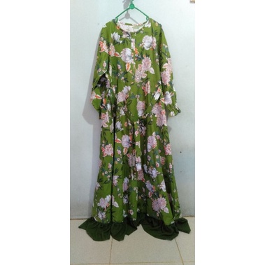 Preloved Gamis Flower Ruffle Mayung
