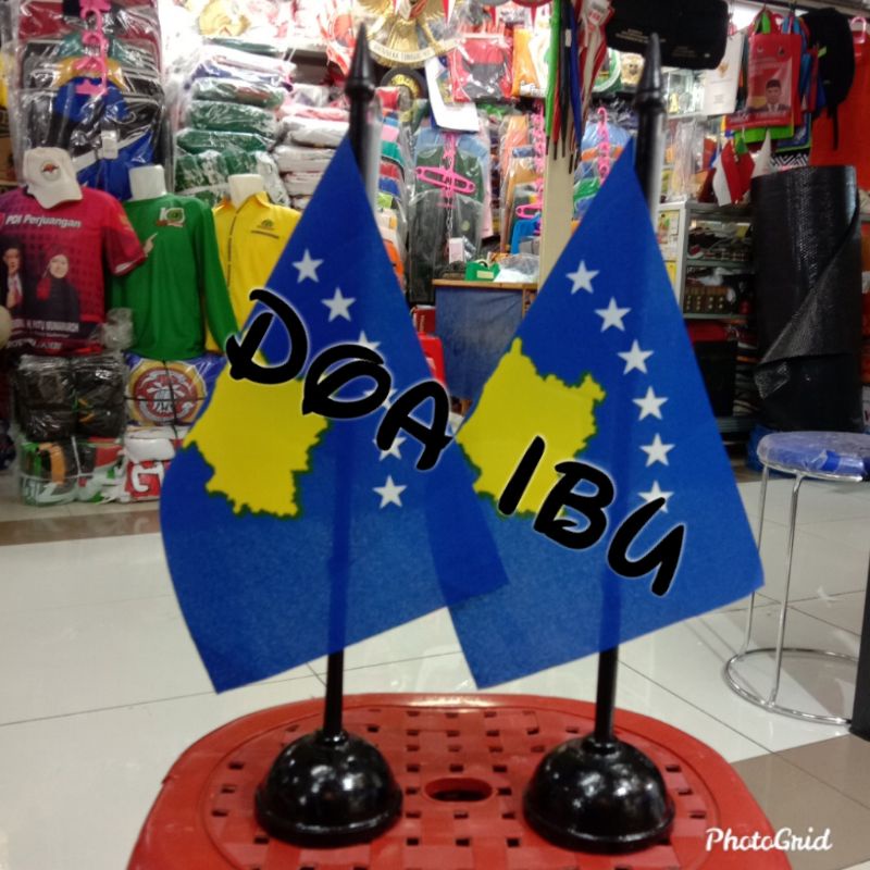 

best seller tiang kayu meja+bendera KOSOVO ready stock