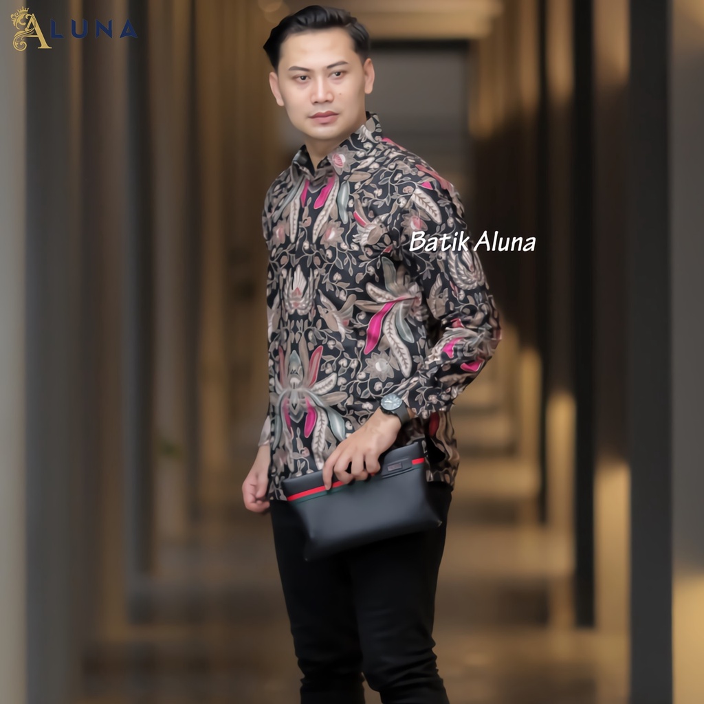 Baju Kemeja Batik Pria Cowok Lengan Panjang Regular Atasan Batik Premium Pria Cowo Prabuseno Kondangan Couple Pasangan Batik Pekalongan Anak Laki Laki Kekinian Original Modern Seragam Kantor Jumbo PCW 014