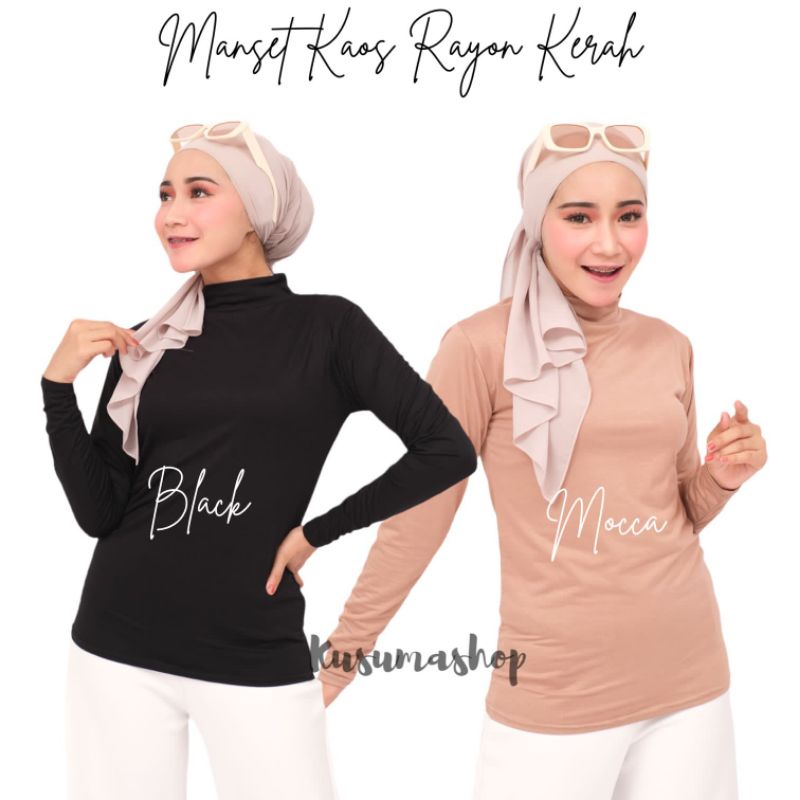 Manset Kaos Rayon Kerah size XXL LD 92cm