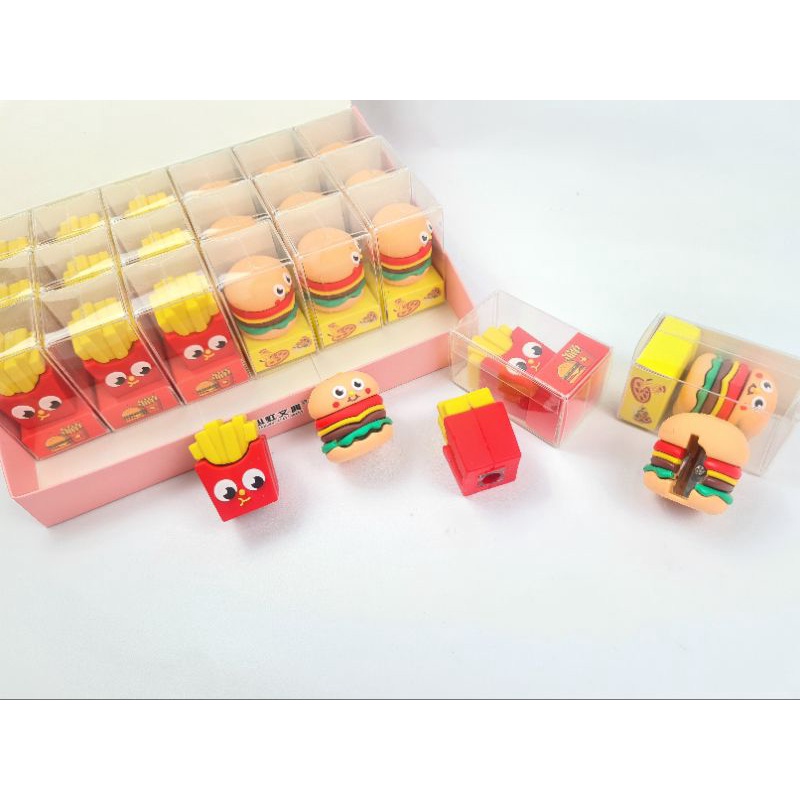 

Penghapus Serutan 2in1 Rautan Peruncing Eraser Alat Tulis Anak