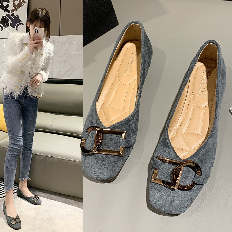 aid 0340, sepatu flat wanita import fashion sepatu slip-on cantik terkiniian laris best seller termurah