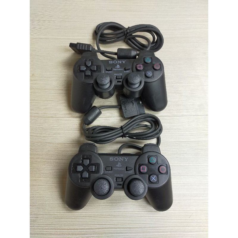 2 PCS STIK PS2 GETAR HITAM / STIK PS2 MURAH