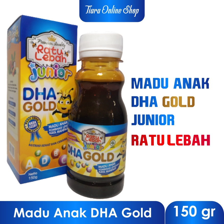 Madu Anak Ratu Lebah Junior DHA GOLD Plus | Mencerdaskan Otak | Madu Ratu Lebah | DHA Gold | Madu Untuk Anak 150 gram