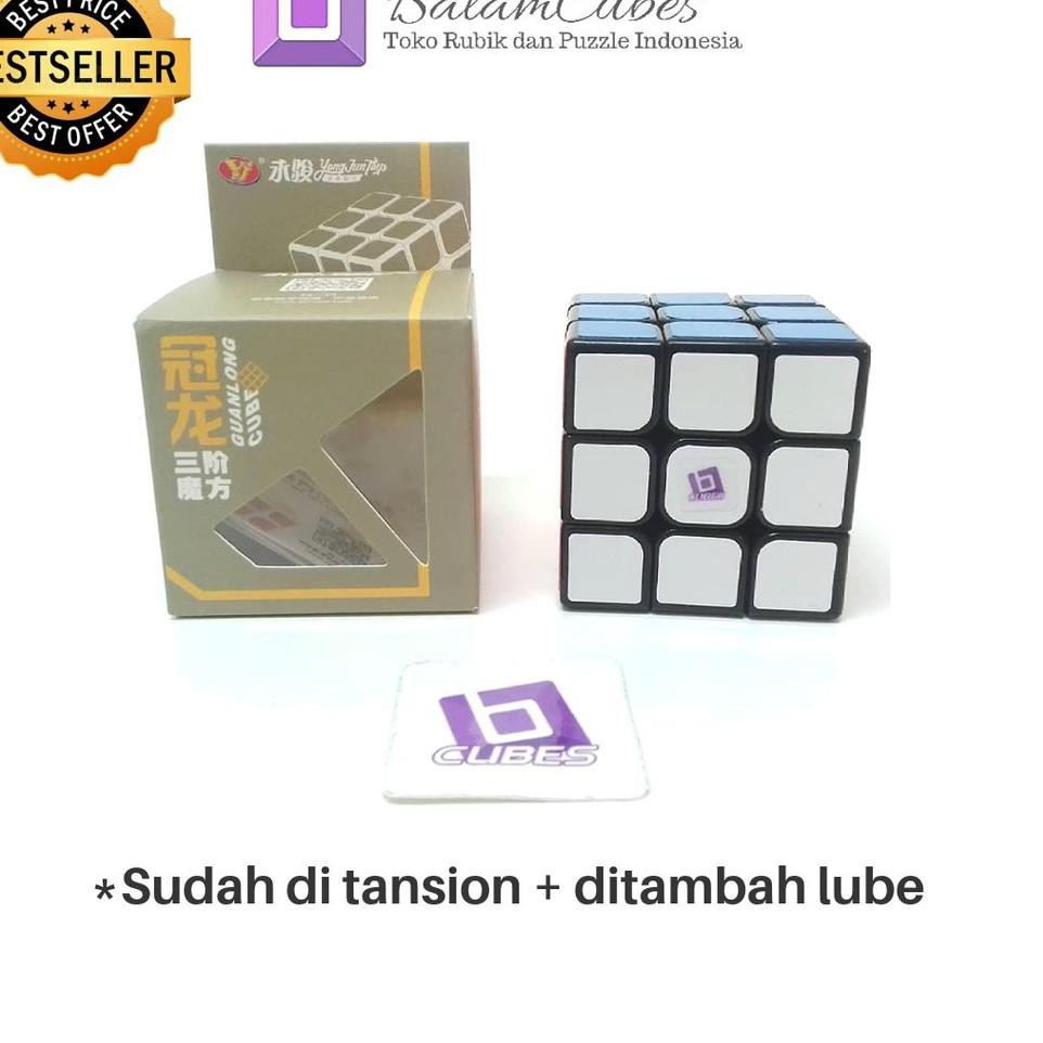 ✧ Rubik 3x3 - BCUBES YJ GUANLONG Black 3x3 - Bcubes 3x3 SpeedCube - Bcubes Edition  ←