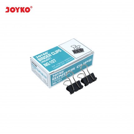 

Binder Clip Joyko No 107 Ukuran 19 mm Isi 12 pcs Penjepit Kertas - SHSNP