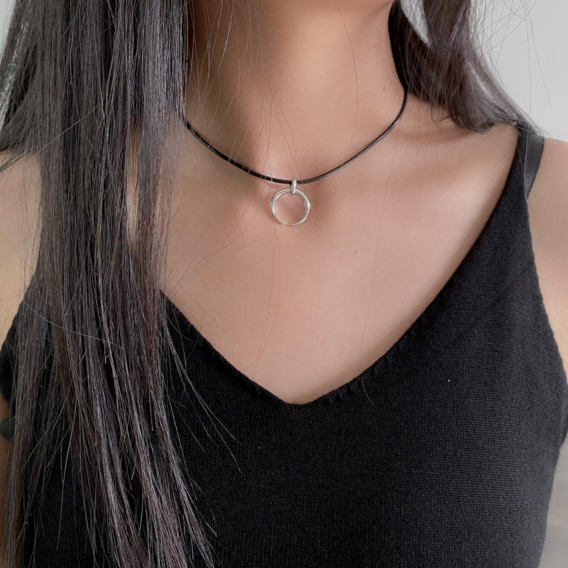 Necklace Diablo Korean Short Style Moon Snowflake Pendant Clavicle Chain