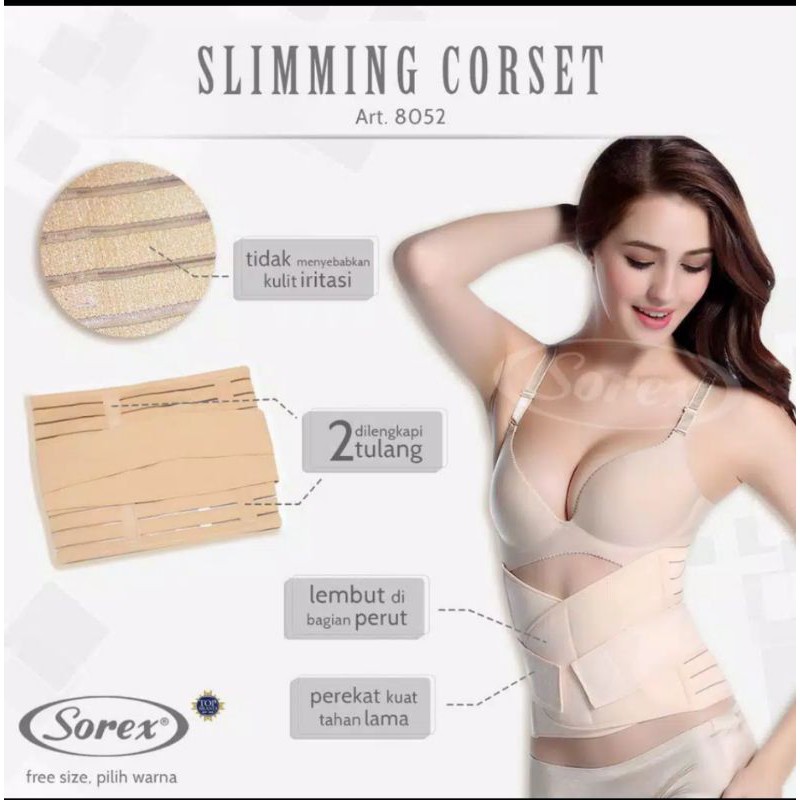 STAGEN KORSET PELANGSING PERUT SOREX 1052 8052 DIJAMIN MURAH