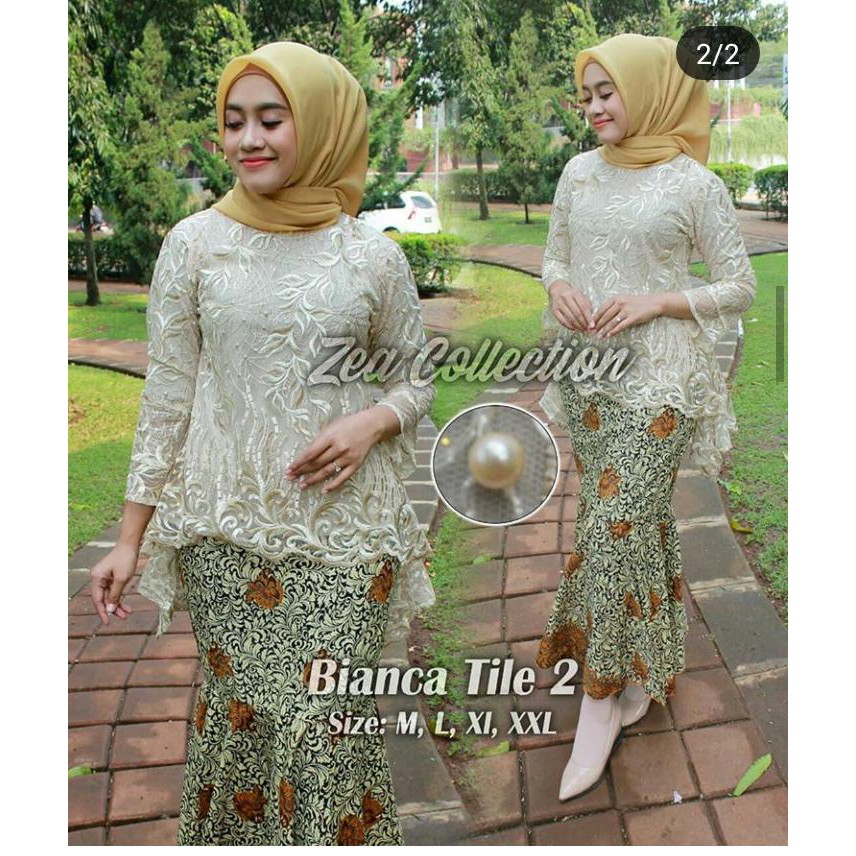 stelan kebaya tille bianca model terbaru new