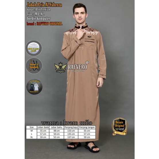 Jubah Pria Bordir AlFahreza Original RAFVERO - JUBAH PRIA