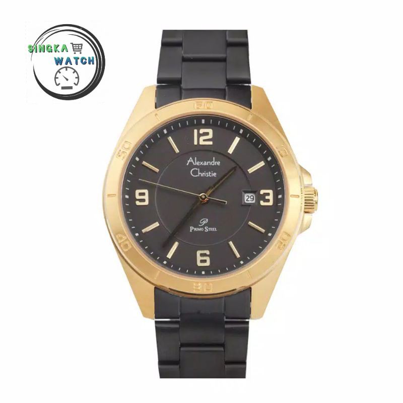 JAM TANGAN CEWEK ALEXANDRECHRISTIE AC ORIGINAL SERI 1016MD HITAM GOLD