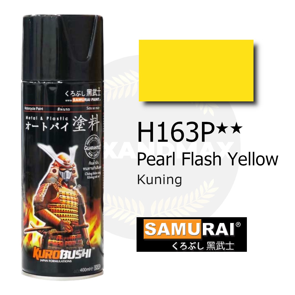 Samurai Paint Pearl Flash Yellow H163P Kuning Mutiara 400 ml - Cat Semprot